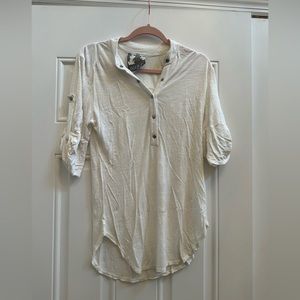 Young Fabulous & Broke White Three-quarter Sleeve white tunic top
